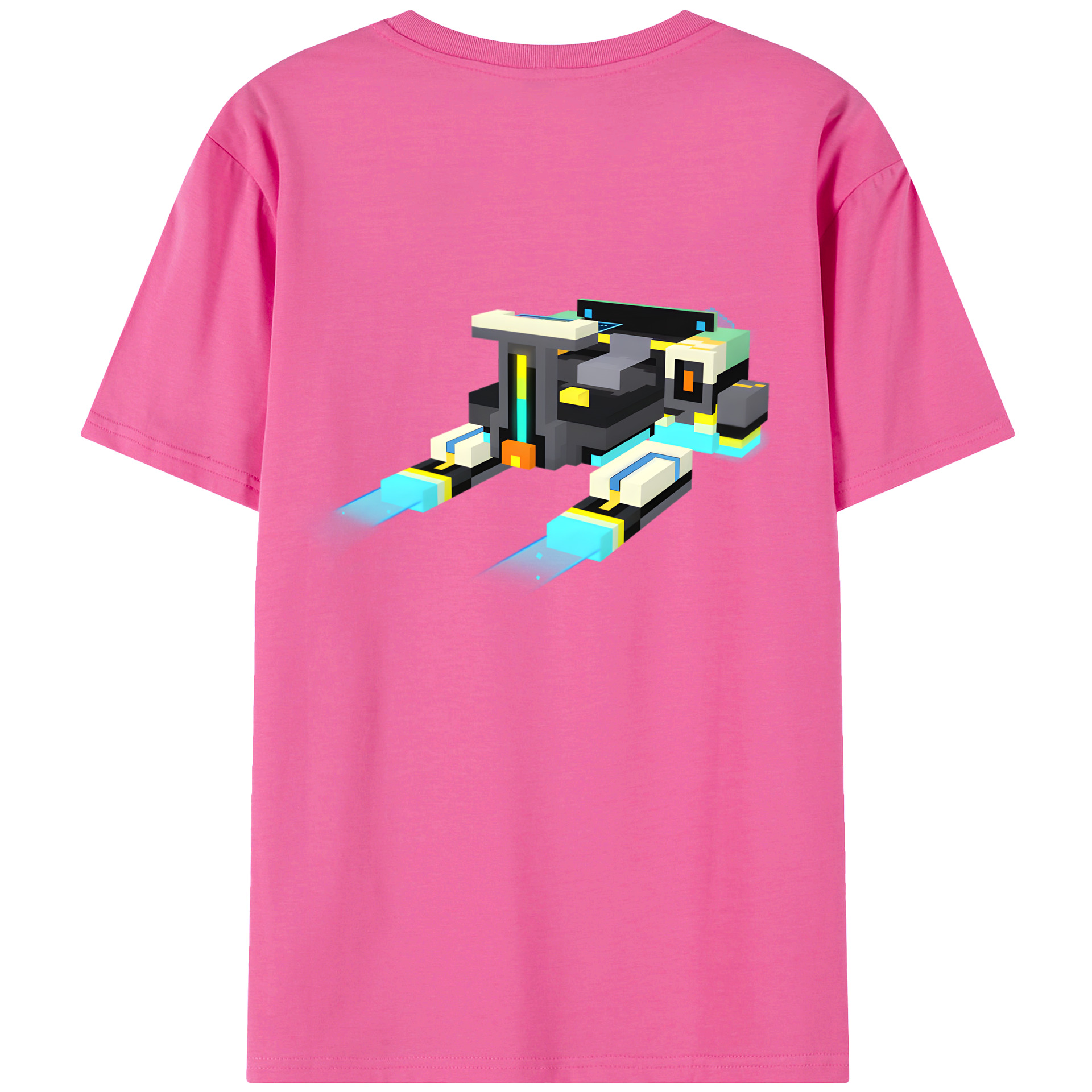 （画像用） マインクラフト ブロックの世界 Minecraft MC Block world レディース半袖Tシャツ(バックプリント)
